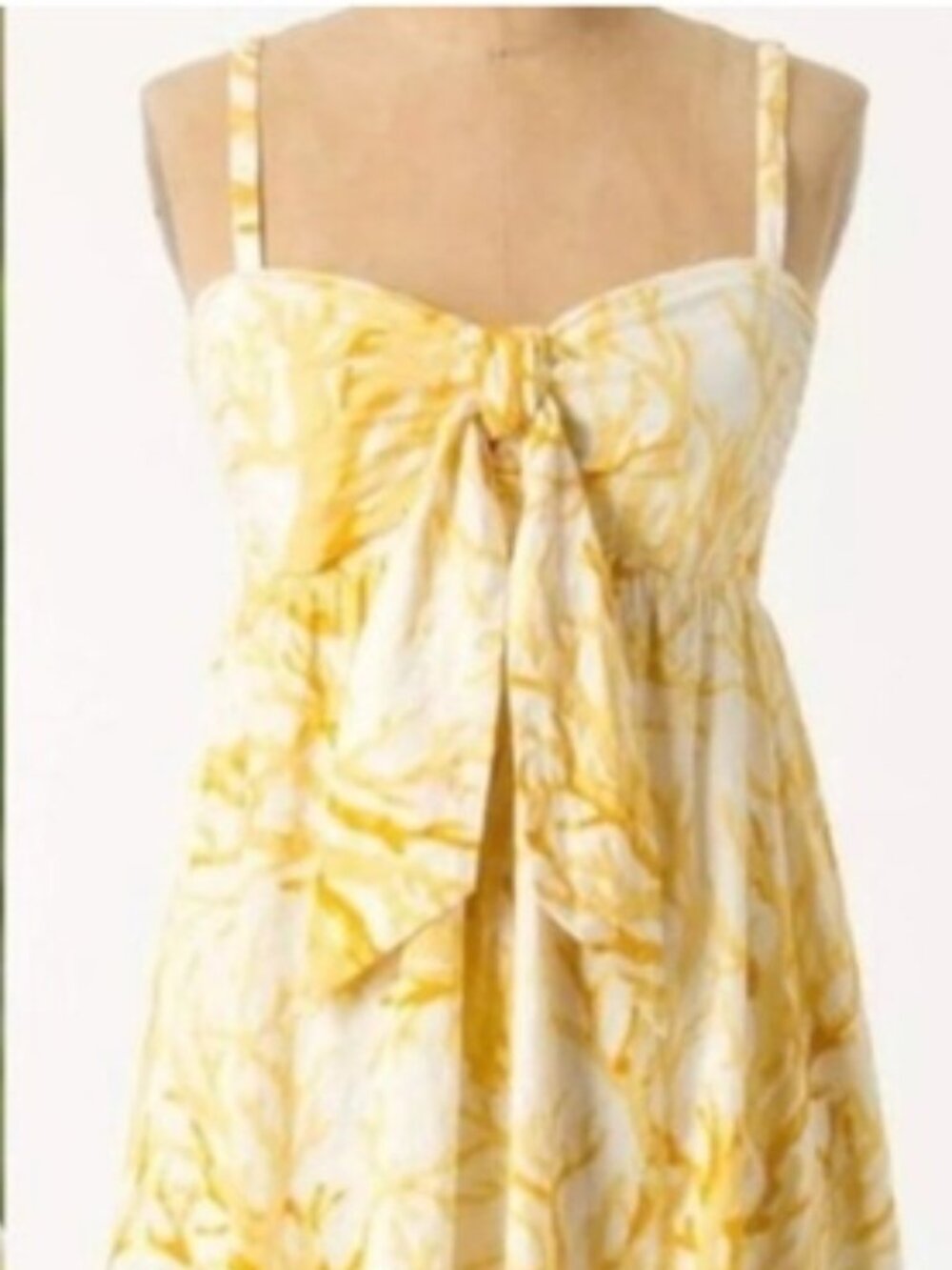 Anthropologie Yellow Print Dress, 12